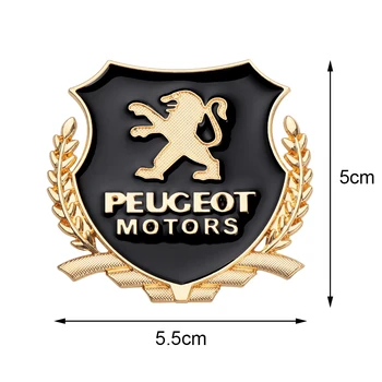 1 Бр. Автомобилни външни детайли 3D метален стикер Врати Стайлинг за автомобили Peugeot 206 207 208 306 307 308 508 106 107 108 2008 5008