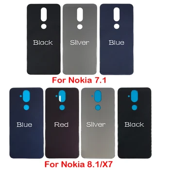 1 бр./Лот Нов за Nokia 9 / За Nokia 7 / За Nokia 7.1 / За Nokia 8.1 X7 Смяна на Стъкло на Задната Врата на Задния Капак на Отделението за батерията Калъф