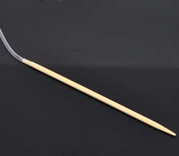1 Чифт Бамбукови 40 см кръгла плетене на иглата за плетене(Размер САЩ 2/275 мм)