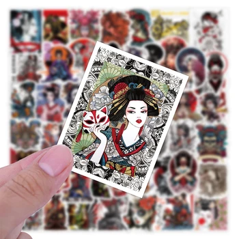 10/50 бр./опаковане. Японското Традиционно Изкуство Гейша Карикатура Смесени Етикети с Графити За 