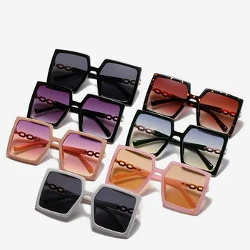 11 Цвята Луксозни Квадратни Слънчеви очила с кристали Женски Мъжки Маркови големи слънчеви очила Дамски Слънчеви очила с големи рамки Слънчеви очила с UV400