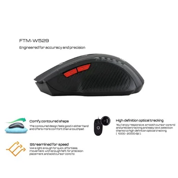 2.4 G Wireless 6 Keys Gamer Mouse 1600DPI Auto Sleep Optical Gaming Mouse Mice for PC Laptop мишка безжична за игри на мишката