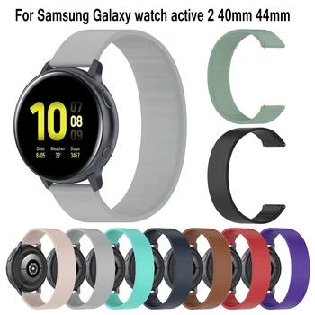 20 мм Силиконови Въжета за Samsung Galaxy watch active 2 40 мм 44 мм Часовник 3 41 мм Гривна за Huami Amazfit GTS 2 Mini GTS 2д BIP