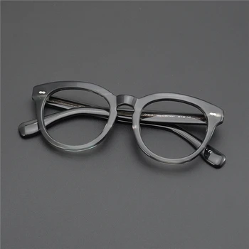 2020 Кръгла Ретро Ацетатная дограма Кари Грант Оптични Очила Рамки с прозрачни лещи, Рамки за очила на Жените и Мъжете OV5413 Рецепта на късогледство