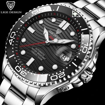 2021 Нов ДИЗАЙН LIGE Механични Часовници За мъже с Луксозни Автоматични Часовници Мъжки Водоустойчив Стоманени Бизнес мъжки часовник Relogio Masculino