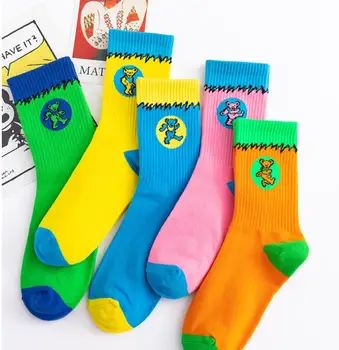 2021 Нова мода За жени SB Забивки Ниски Чорапи Самоличността на Гореща Разпродажба Цветна Танц Мечка Мач с Приливите и отливите на младежта Чорапи за мъже