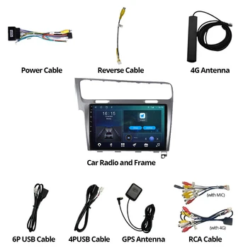 2Din Android10 Автомобилното Радио, За VW Volkswagen Golf 7 VII-2018 Стерео Приемник Авто Радио GPS Навигация Авто Мултимедиен плеър