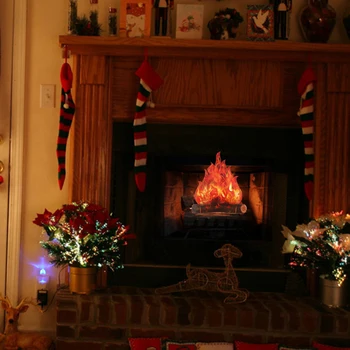 3D Пламък Картон Хелоуин за домашни партита Коледната украса за Коледа, Великден Домашен Камина Украса за партита на закрито