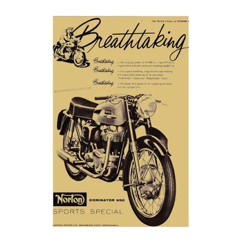 A3 A4 Гореща Разпродажба Ретро Мотоциклет Крафт-Хартия Плакат Спалня, Кабинет За Декорация На Стените На Изкуството Стенни Живопис Плакат