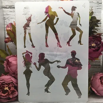 A4 29 см Дама Момиче Танцува САМ на Многостенни Листове Живопис Албум за албуми за Оцветяване Албум за релеф на Декоративни Шаблон за Хартиена Картичка