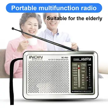 BC-R90 FM-Радио богат на функции Чувствителна Сребристо-Сив Стабилна Прехвърляне AM Мини Безжична Радио за възрастни