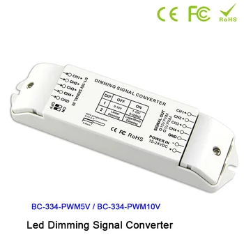 BC334 DIP-превключватели 4-канален led преобразувател на сигнала затъмняване на преобразувател на водача сигнал контролер 0/1-10 PWM 5 В/PWM 10 В 2 за led лампи