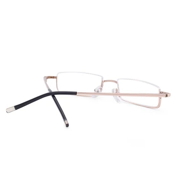 Brightzone 2019 Мъжки и дамски Очила в метални рамки Лещи от смола Свръхлеки Анти-умора Половината рамки Модерни Очила с футляром