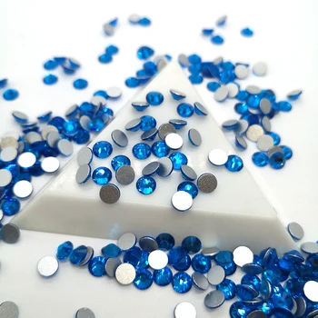 Capri Blue SS3-SS30 всички размери 3D Кристали за нокти DIY декори дизайн маникюр Без топла определяне на кристали блестят кристали и камъни