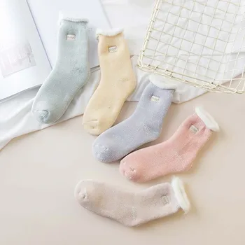 [COSPLACOOL]Бродерия Япония Топли Дебели Бонбони Цвят Сладък Meias Сладък Модни памучни забавни чорапи За жени е Мек пол Calcetines