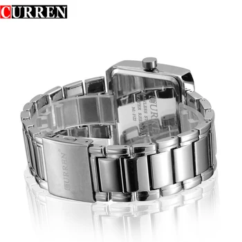 CURREN Мъжки часовници Най-добрата марка на Луксозни 2019 Състезателни Спортни часовници Мъжки квадратен корпус Сребърна каишка Водоустойчив Модерен мъжки кварцов часовник