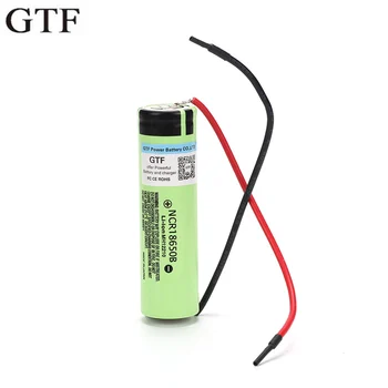 GTF 3,7 В 18650 NCR18650B 3400 mah литиево-йонна батерия, акумулаторни батерии за фенерчето налобный фенер 18650 батерия+DIY Линия