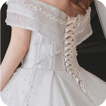 HLF44 Сватбена рокля с открити рамене на спагети презрамки, с флорални принтом Илюзия Страхотна Хавлия De Mariage Секси Elbise Uzun