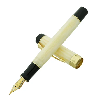 Jinhao 100 Столетняя Бяла писалка от смола със стрелка стрелка EF/F/M/Извит връх с конвертером За писане, Подарък чернильная дръжка за бизнес офис