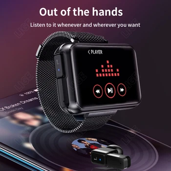 LIGE Мъжки Женски Смарт часовници TWS Слушалки 2 в 1 Честота на сърдечната честота Кръвно налягане Пълен Сензорен Bluetooth Предизвикателство Смарт Часовници за Android и IOS
