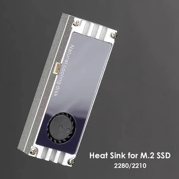 M2 SSD Радиатор Радиатор Охладител Температура на Цифров Дисплей OLED Радиатор M. 2 2280 NVME Твърд Диск Радиатор Топлина Термопад