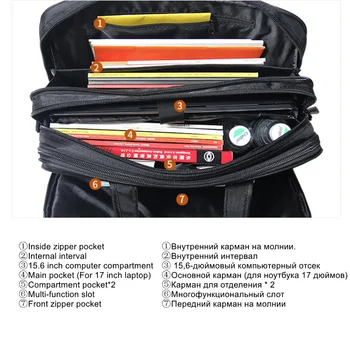 OYIXINGER Мъжки Портфейл с голям капацитет За мъже Водоустойчив Оксфорд чанта на рамото за 17-инчов лаптоп Висококачествен Бизнес портфейл