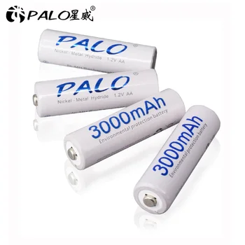 PALO 1.2 AA Батерия от 3000 mah Ni-MH AA Акумулаторни Батерии за фенерче играчка с дистанционно управление, MP3