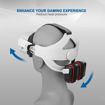 VR Power Bank Крепежный Скоба Каишка за Батерия за Oculus Quest 2 Регулируема Лента за главата Фиксиран Държач на Батерията Аксесоари за виртуална реалност