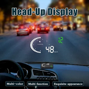 X6 Авто II OBD2 HUD Централен Дисплей е 3-инчов с Предупреждение за превишаване на Скоростта Система на проектора на предното стъкло Автоматично Електронно огледало за измерване на скоростта