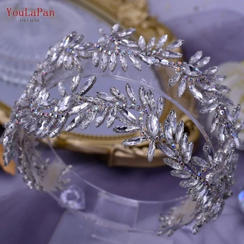 YouLaPan HP407 Crystal Сватбена превръзка на главата си кристал Диадема Женски прическа Сватбени Аксесоари за коса Банкетни Накити за косата Короната