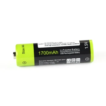 ZNTER AA Батерия от 1,5 1700 mah Батерия 2/4 бр. USB Бързо Зареждане на Акумулаторна литиево-полимерна Батерия се Зарежда с помощта на кабел Micro USB