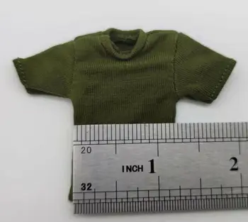 Армейско-зелена модел тениски в мащаб 1/12 за 6-инчов форма на кукла