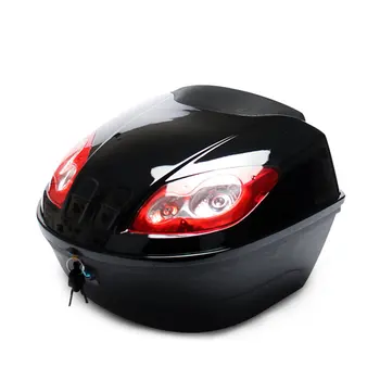 Багажник за електрически Скутер с Голям Капацитет на Багажника За мотоциклет Горния Твърд Калъф Калъф За Съхранение на каска Чанта За Багаж С Светоотражающей лампа