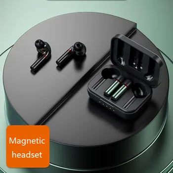 Безжична Bluetooth Слушалка Магнитно Усвояването на Дълго Време на Автономна работа Bluetooth Слушалка В ухото Спортна слушалките с шумопотискане