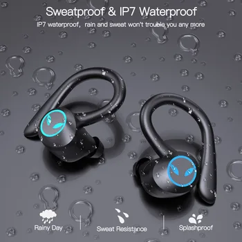 Безжични Bluetooth Слушалки 5.1 TWS Спортни Водоустойчиви Слушалки Стерео 9D Бас Слушалки Слушалки с Докосване С Микрофон