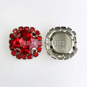 Безплатна доставка високо качество на 12 мм и червена верижка червени кристали Кристал стъкло шият камъни с дупки,diy/аксесоари за дрехи SBK06