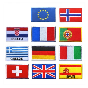 Бродирани Ивици върху Знамето на Страната с ивици Русия, Турция, Франция ЕС Германия Флаг Тактически Военни Ленти