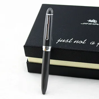 Висококачествена писалка Iraurita със сиво сребърен клипсой луксозни химикалки Jinhao Caneta Канцеларски материали, Офис ученически пособия