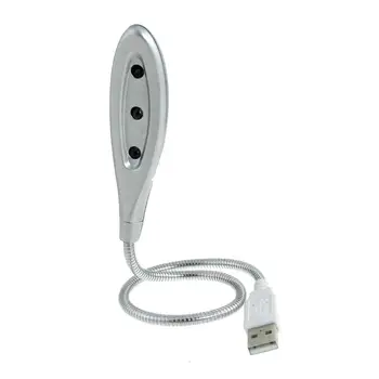 Гъвкава USB-лампа с 3 светодиода за лаптоп-светлина, осветление, лампа, КОМПЮТЪР, приспособление