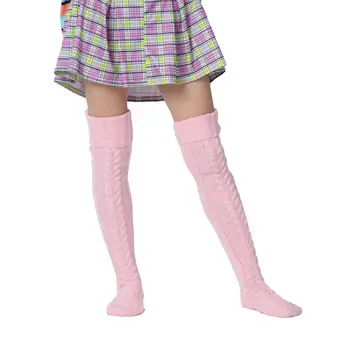 Дамски Нова мода Секси Многослойни обикновена плетени чорапи Над коляното на бедрата Разтеглив, Топли, Дишащи Абсорбиращи потта Мравки