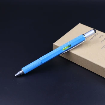 Дръжки за инструменти stylus писалка 6 в 1 Алуминиева материал-метална отвертка линия химикалки богат на функции метална дръжка с подарък опаковка
