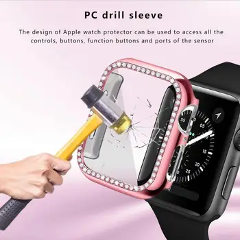 За Apple Iwatch Защитен Калъф PC Розов Диамант Калъф за Apple Watch 40 мм 4 5 SE 6 Gen За Момичета Подарък Директна Доставка на Едро