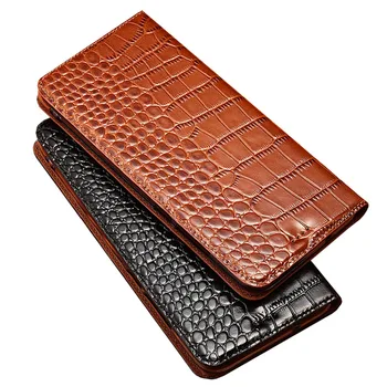 Калъф за Samsung Galaxy Note 9 с крокодиловым модел от естествена кожа, флип-надолу капака на чантата за калъфи за телефони Galaxy note9