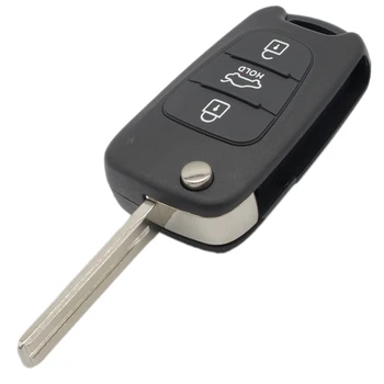 Калъф за дистанционно на ключа на автомобила WhatsKey За Hyundai I20 I30, IX35 Акцент за KIA Picanto Sportage 3 Бутона Панти Сгъваем Калъф за ключ дистанционно