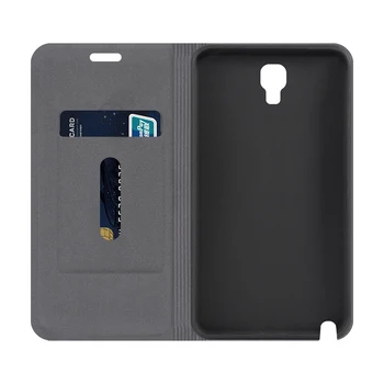 Калъф за телефон от изкуствена кожа с дървесно зърно за Samsung Galaxy Note 3 Neo N7505 Флип Калъф Бизнес чанта-портфейл Мека силиконова делото