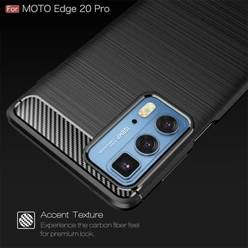 Калъф От въглеродни Влакна За Motorola Edge 20 Pro Калъф Броня Гума Силиконов Калъф За Motorola Edge 20 Pro Калъф За Мото Edge Pro 20