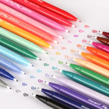 Комплект Цветни маркери химикалки Monami За Персонален Организатор Скица 0,5 мм Многоцветен Подложка Пигмент на водна основа Акварельное Изкуство 3000