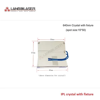 кристален филтър HR-640nm с монтиране , размер на петна :15*50 мм , за фиксирана част на ръката IPL филтър