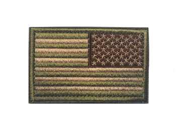 Ленти с флага на САЩ Обърнати върху Дясното рамо на военно-тактически ивици Декоративни икони ивици Апликации за дрехи