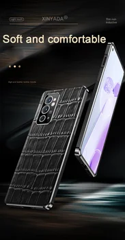 Луксозен кожен калъф за телефон Автентични за OnePlus 9 Pro Калъф от естествена волска кожа крокодилска кожа за OnePlus 9R 9 Pro 9RT Делото Бамперная обвивка